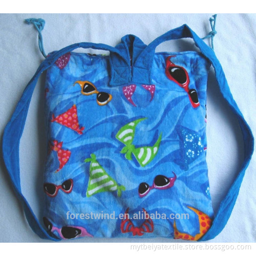 Wholesaler Custom Reactive Beach Towel Backpack